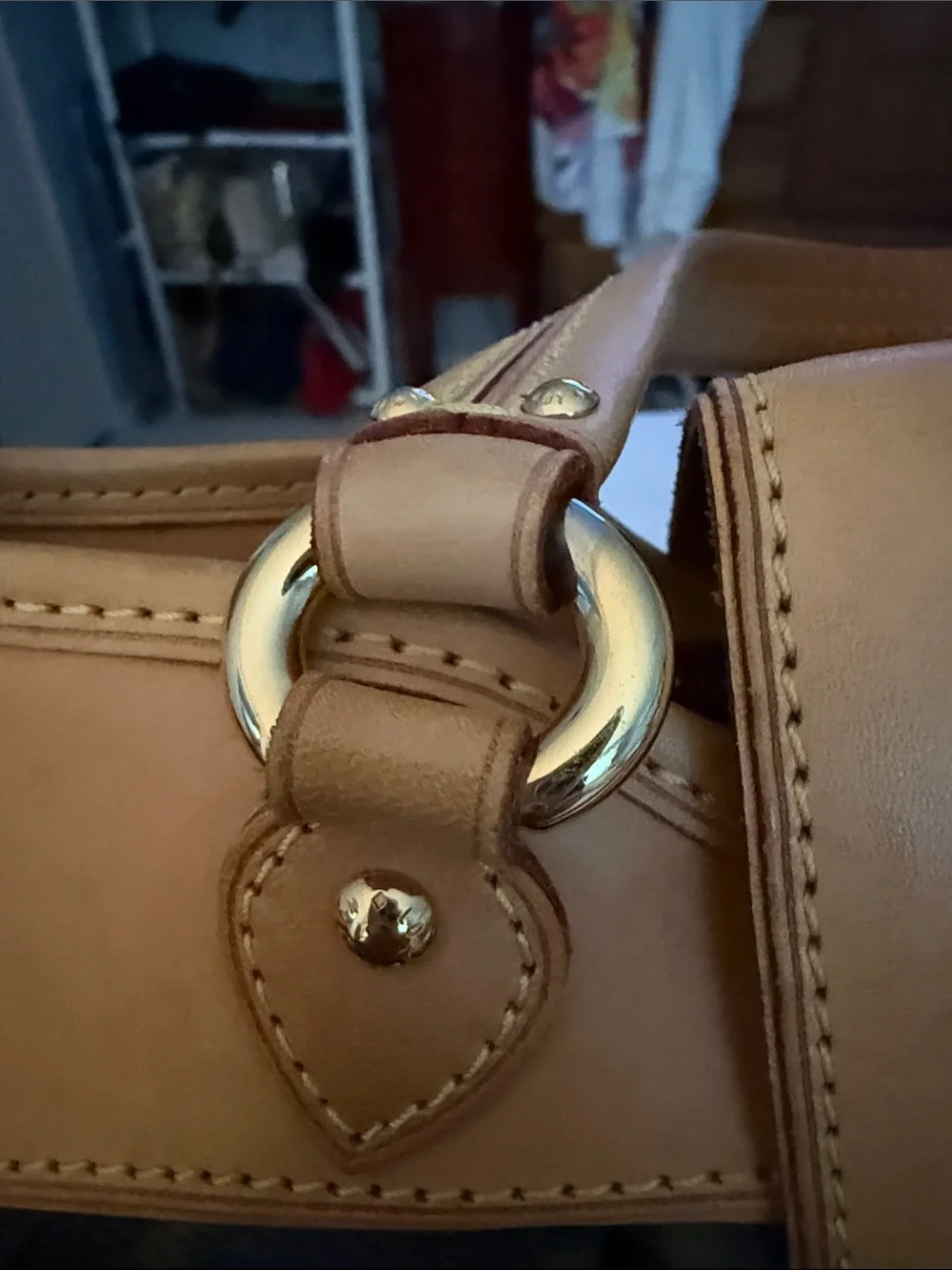 Louis Vuitton Monogram Canvas Brown & Tan Shoulder Satchel comes with COA